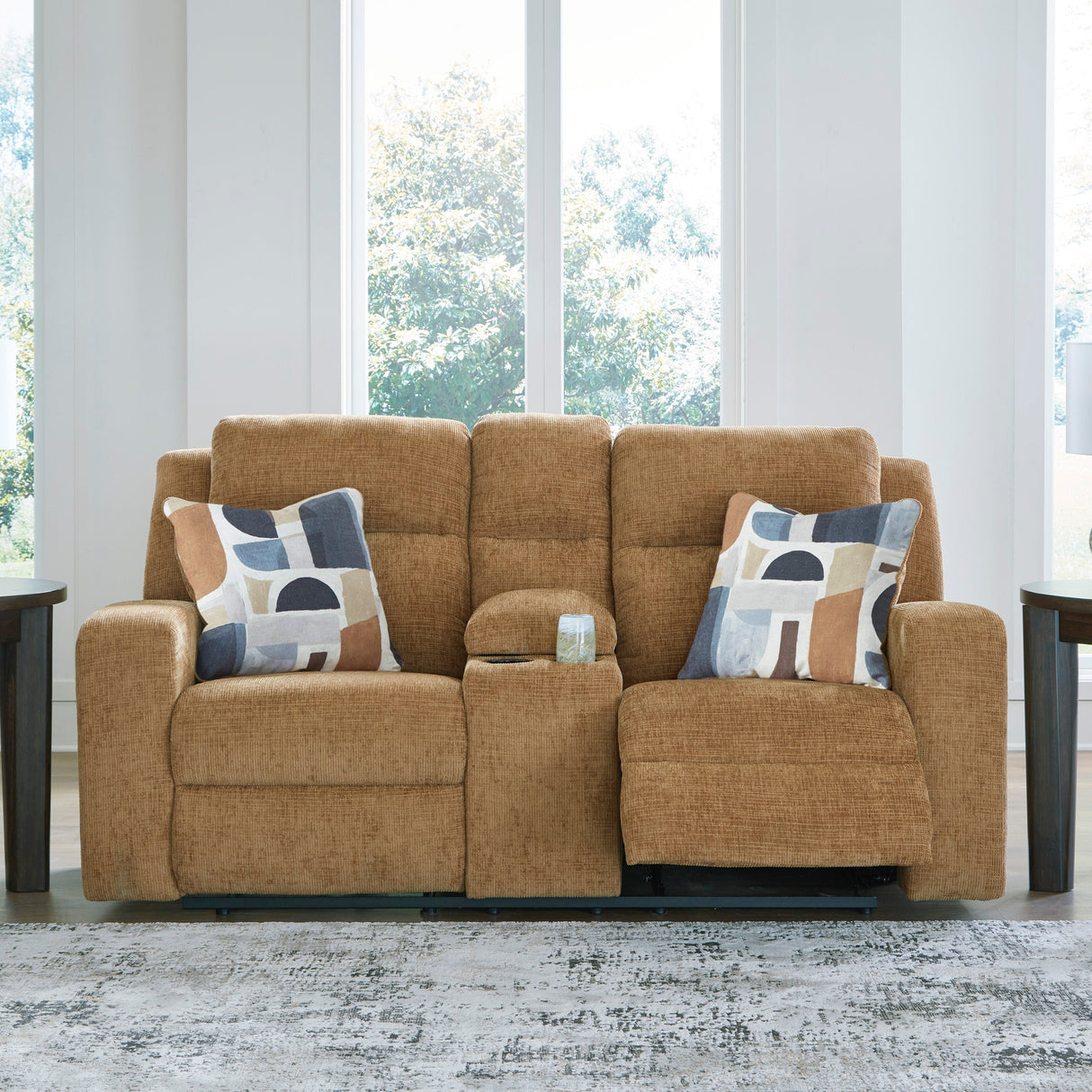 Causeuse inclinable en tissu avec console - Kanlow