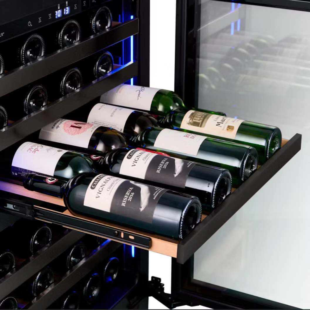 Cellier 24 po à 2 zones et 46 bouteilles, Panneau requis - Gamme Titanium