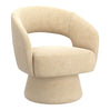 Chaise d'appoint pivotante en tissu chenille texturé - Santo