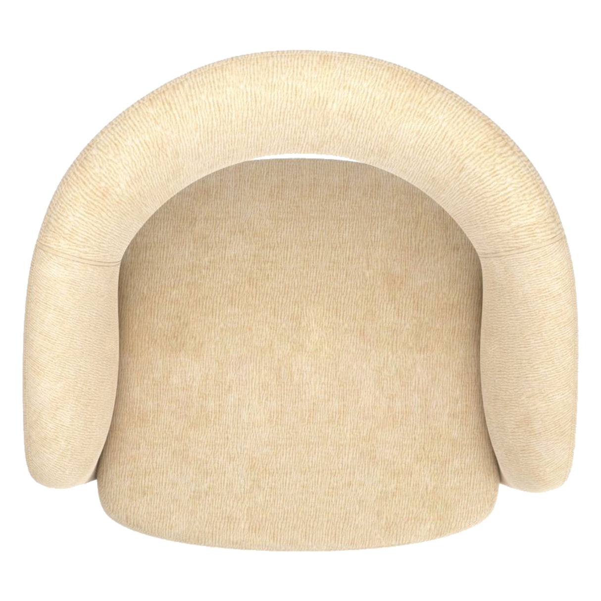 Chaise accent pivotante en tissu beige - Santo