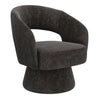 Chaise d'appoint pivotante en tissu chenille texturé - Santo