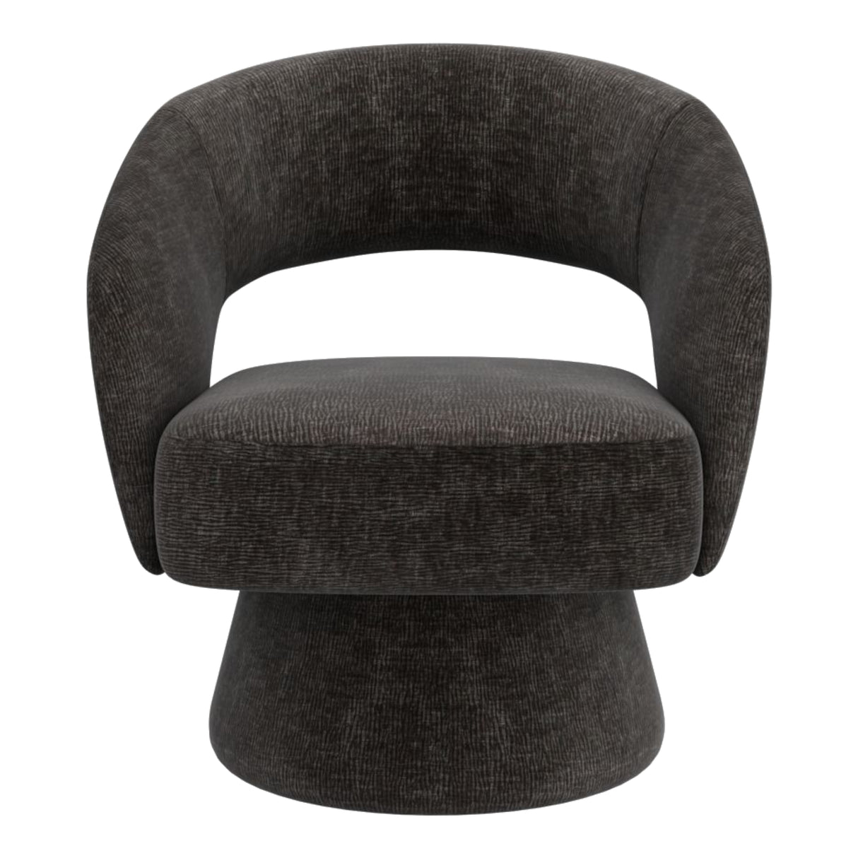 Chaise accent pivotante en tissu gris - Santo