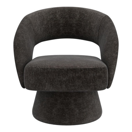 Chaise accent pivotante en tissu gris - Santo