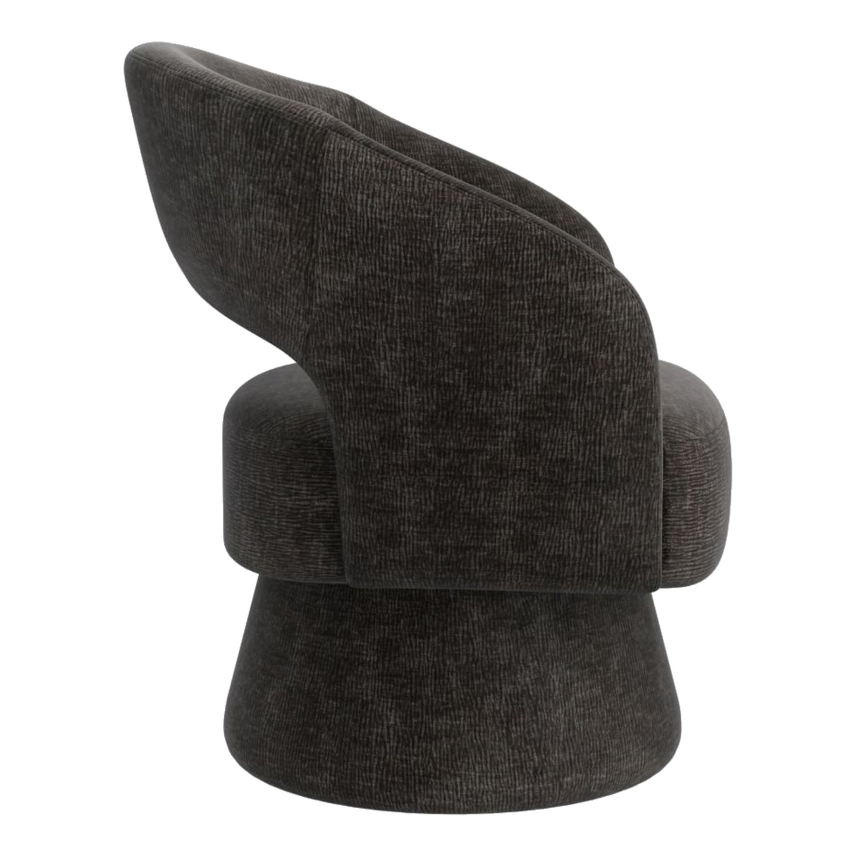 Chaise accent pivotante en tissu gris - Santo