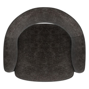 Chaise accent pivotante en tissu gris - Santo