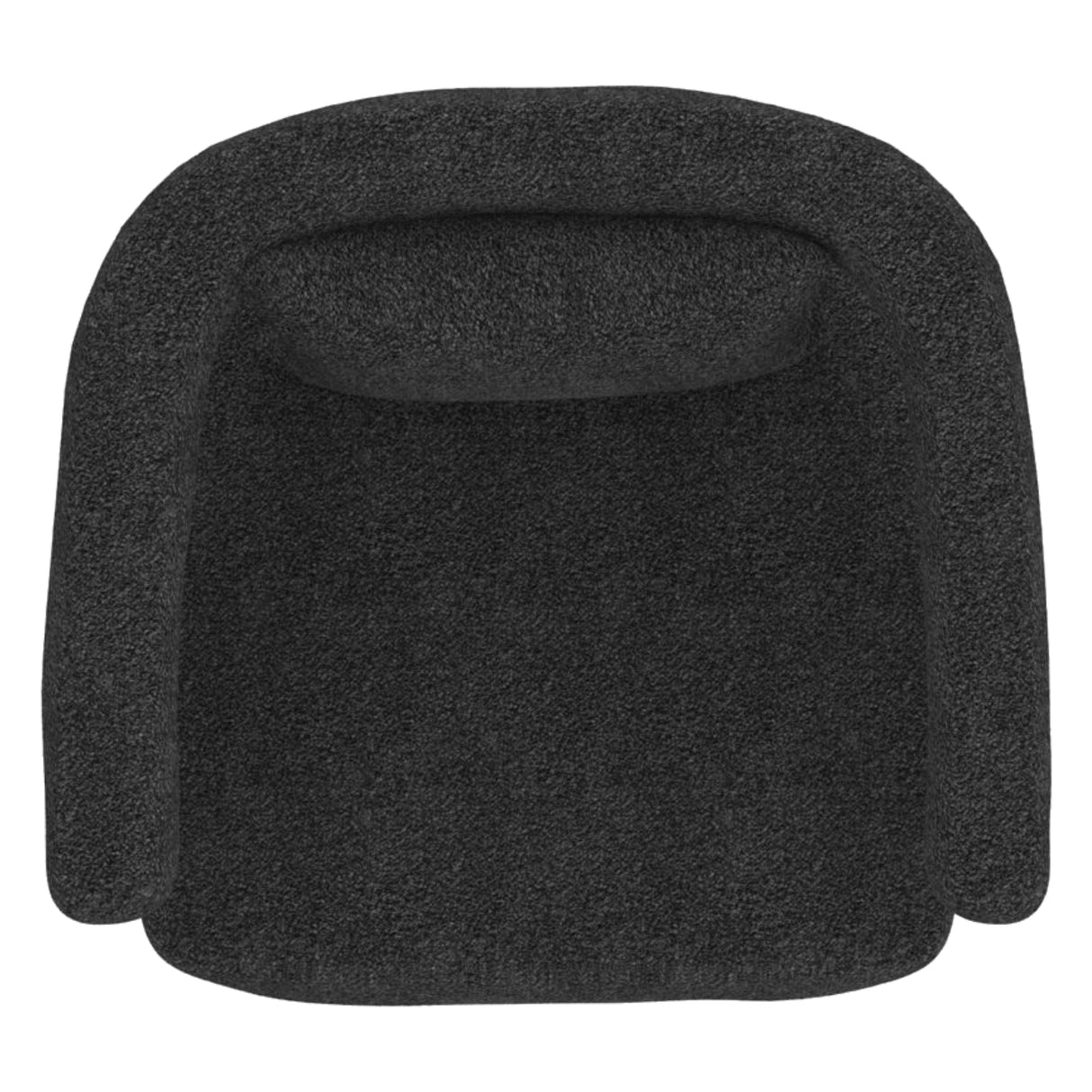 Chaise accent fixe en tissu gris charbon - Scarlet