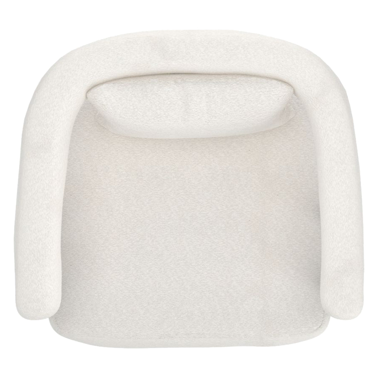 Chaise accent fixe en tissu ivoire - Scarlet