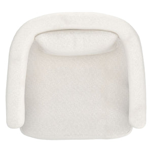 Chaise accent fixe en tissu ivoire - Scarlet
