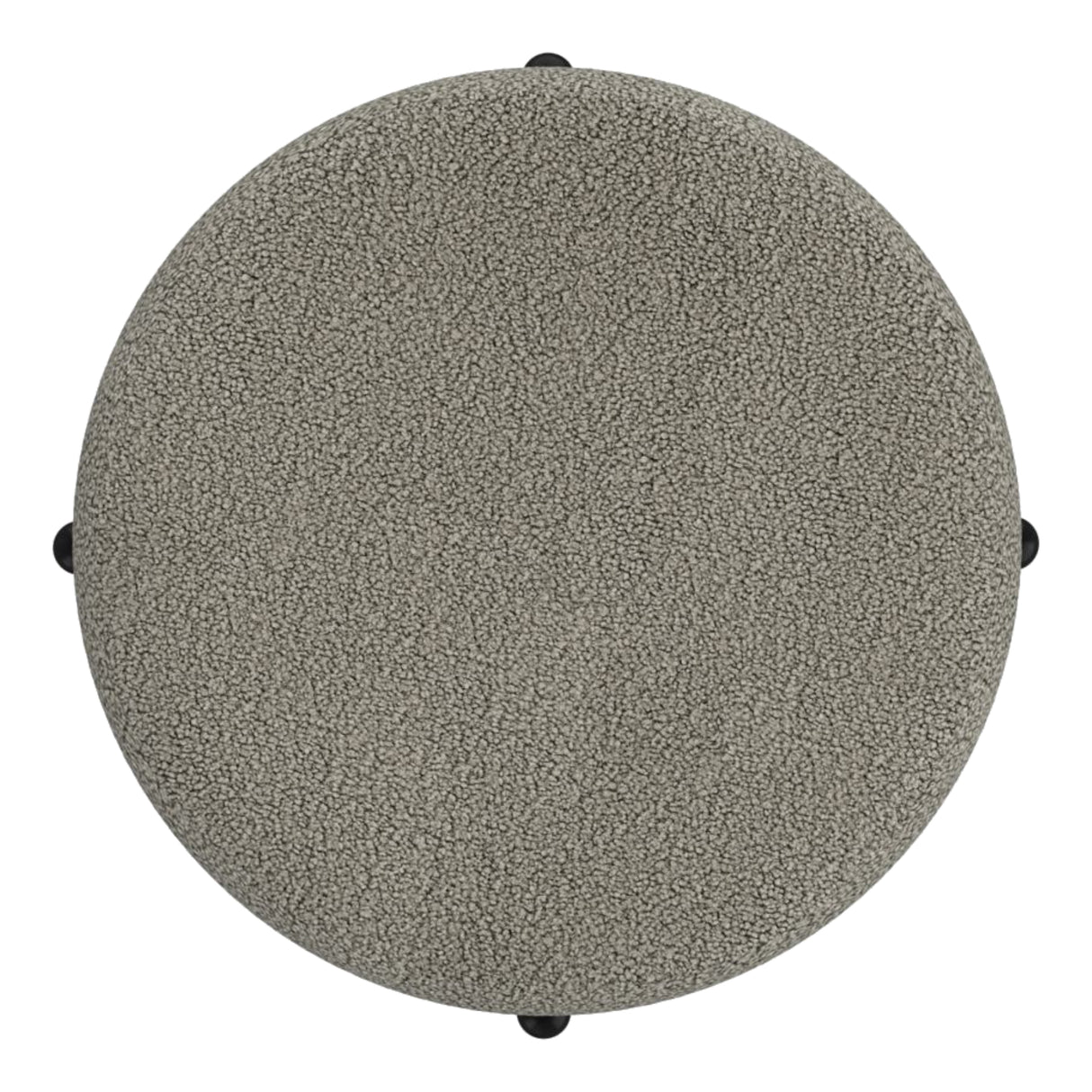 Pouf de rangement Castor en tissu gris chaud