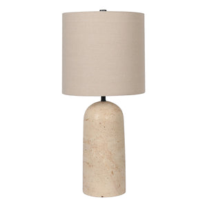 Lampe de table en travertin beige 25 po. Kasnia