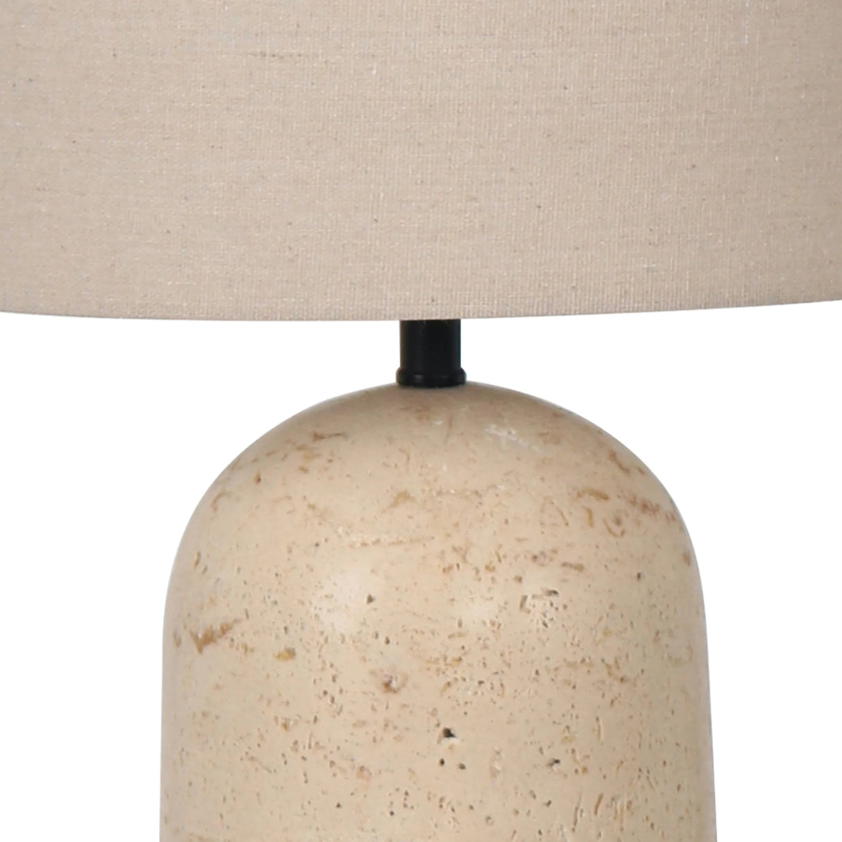 Lampe de table en travertin beige 25 po. Kasnia
