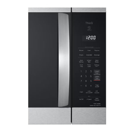 Micro-ondes de comptoir hotte intégrée 30 po 2,1 pi³ Inox Noir