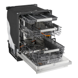 Lave-vaisselle encastrable 24 po, 39 dBA Inox 3 paniers avec QuadWash™ Pro et BlastZone™