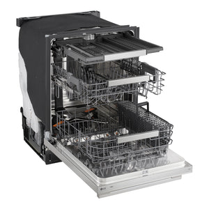 Lave-vaisselle encastrable 24 po, 42 dBA 3 paniers avec QuadWash™ Pro et TrueSteam®