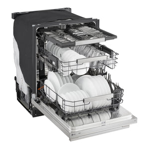 Lave-vaisselle encastrable 24 po, 42 dBA 3 paniers avec QuadWash™ Pro et TrueSteam®