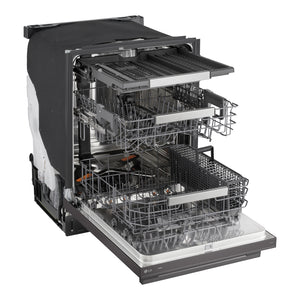 Lave-vaisselle encastrable 24 po, 42 dBA 3 paniers avec QuadWash™ Pro et TrueSteam®