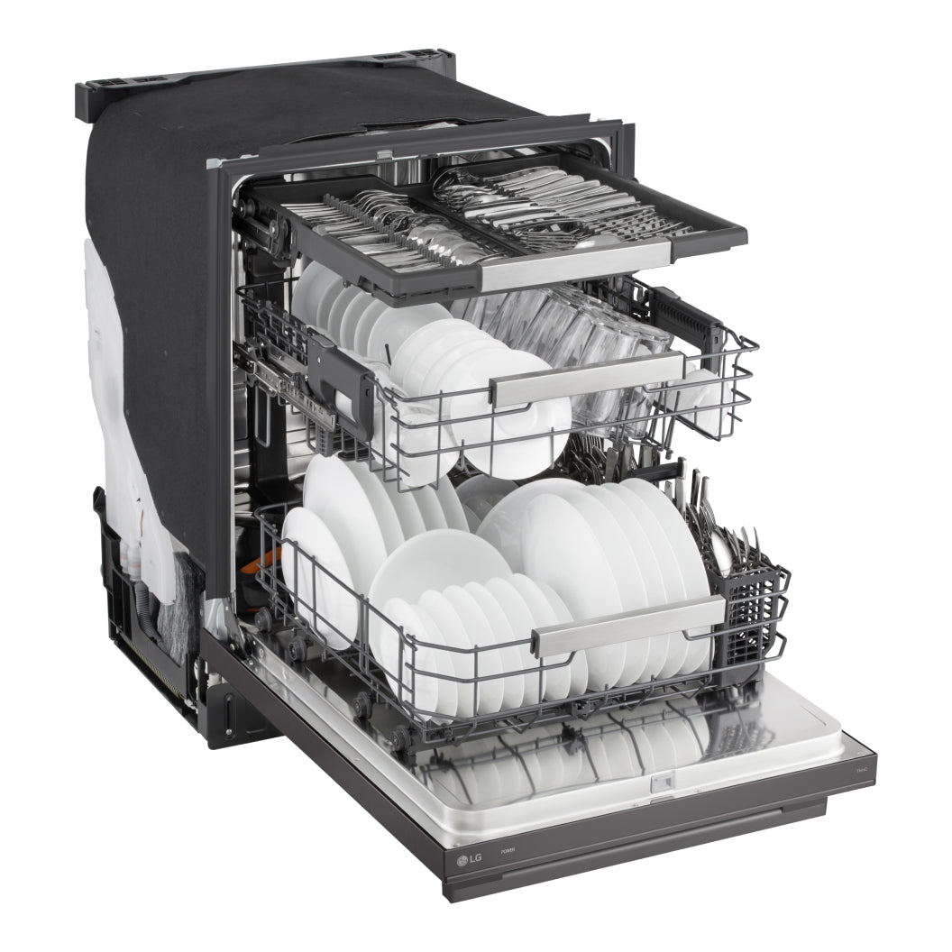 Lave-vaisselle encastrable 24 po, 42 dBA 3 paniers avec QuadWash™ Pro et TrueSteam®