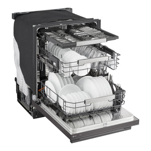 Lave-vaisselle encastrable 24 po, 42 dBA 3 paniers avec QuadWash™ Pro et TrueSteam®
