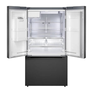 Réfrigérateur porte française 36 po 3 portes acier noir brossé Série 500