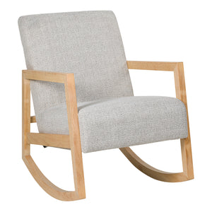 Fauteuil d'appoint en tissu gris berçant - Wychworth