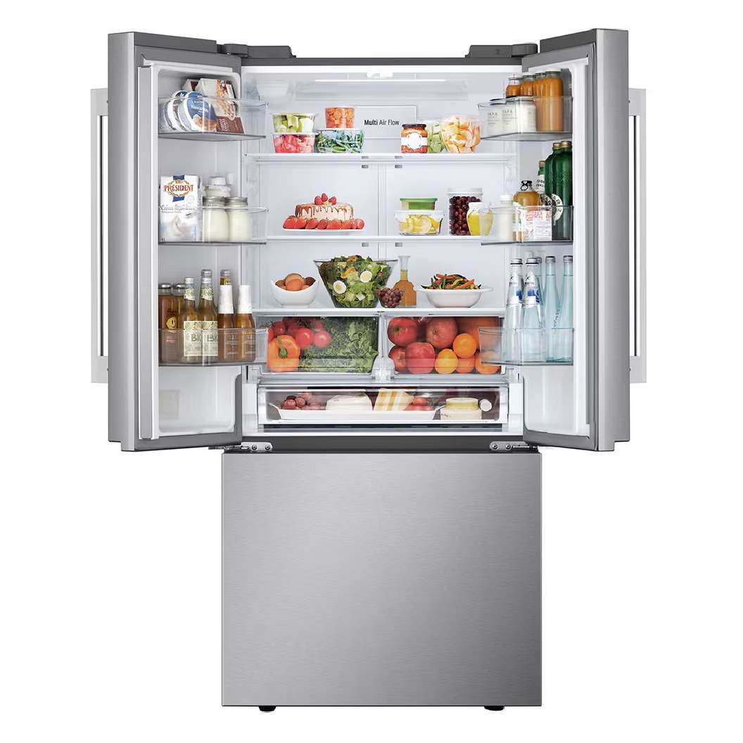 Réfrigérateur porte française 33 po, 25 pi³ 3 portes Inox avec Wi-Fi