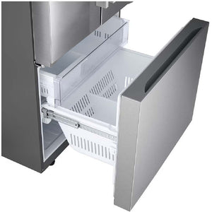 Réfrigérateur porte française 33 po, 25 pi³ 3 portes Inox avec Wi-Fi