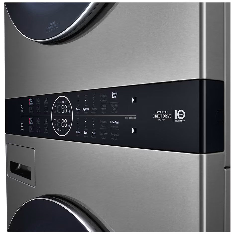 Tour de lavage tout-en-un 27 po, 5,2 pi³ / 7,4 pi³ Inox graphite - IA DD & TurboWash360
