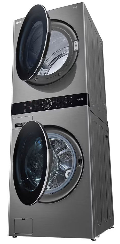 Tour de lavage tout-en-un 27 po, 5,2 pi³ / 7,4 pi³ Inox graphite - IA DD & TurboWash360