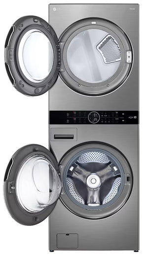 Tour de lavage tout-en-un 27 po, 5,2 pi³ / 7,4 pi³ Inox graphite - IA DD & TurboWash360