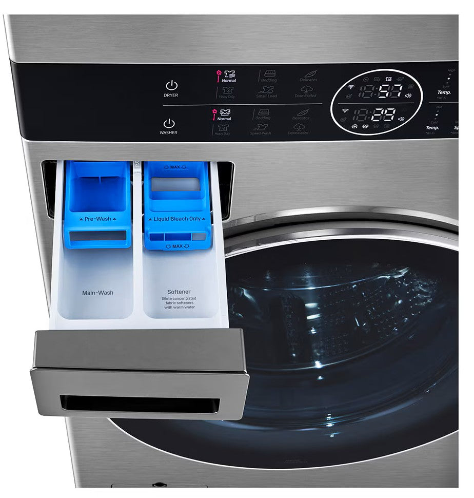 Tour de lavage tout-en-un 27 po, 5,2 pi³ / 7,4 pi³ Inox graphite - IA DD & TurboWash360