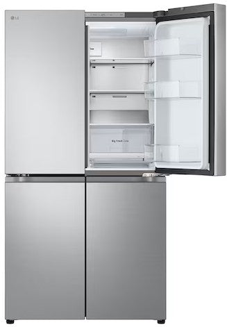 Réfrigérateur porte française à profondeur comptoir 36 po, 24 pi³ 4 portes Inox avec Wi-Fi et machine à glaçons