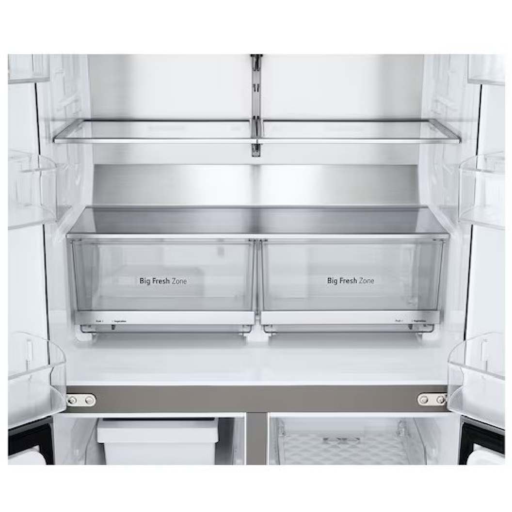 Réfrigérateur porte française à profondeur comptoir 36 po, 24 pi³ 4 portes Inox avec Wi-Fi et machine à glaçons