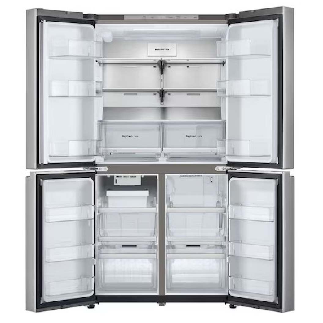 Réfrigérateur porte française à profondeur comptoir 36 po, 24 pi³ 4 portes Inox avec Wi-Fi et machine à glaçons