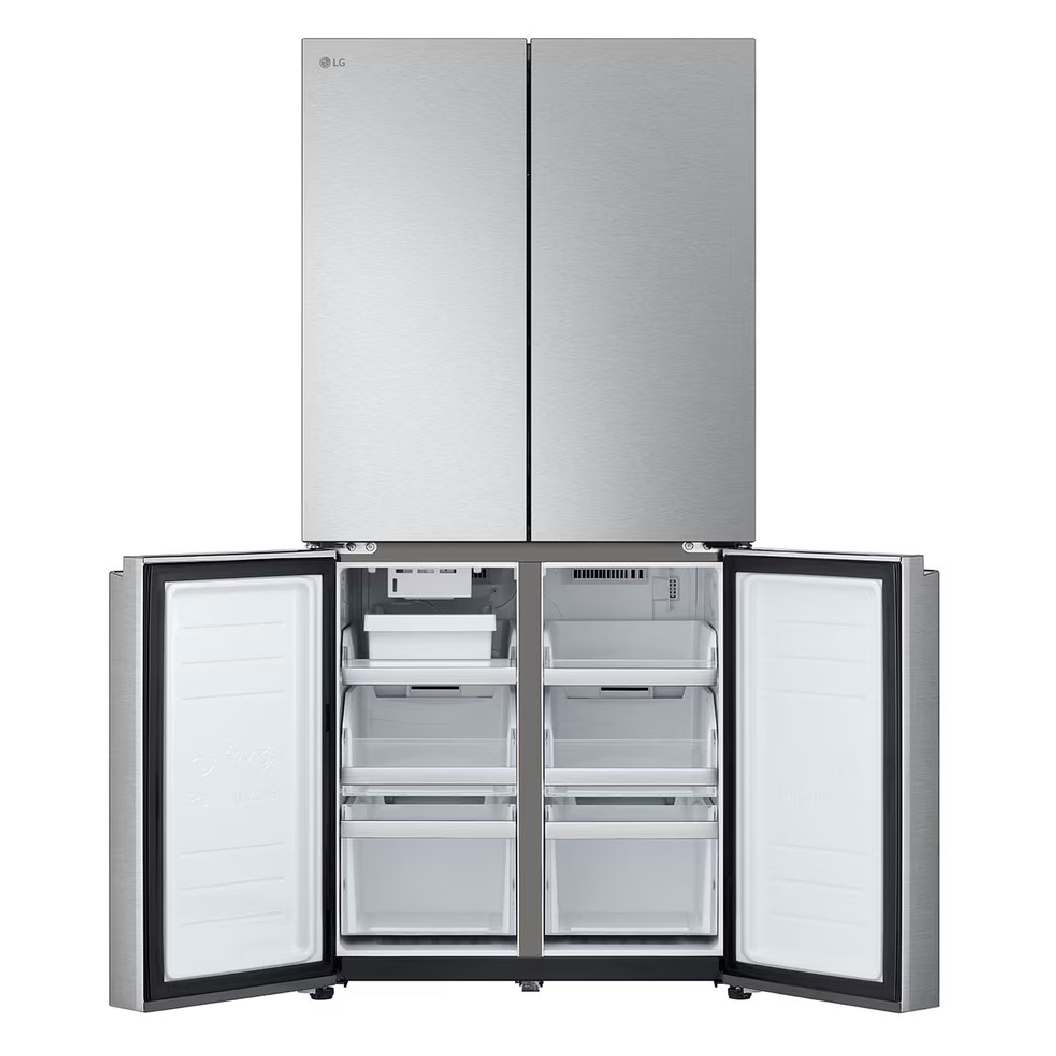 Réfrigérateur porte française 33 po, 18,6 pi³ 4 portes Inox à profondeur de comptoir