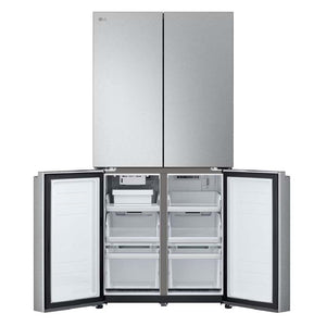 Réfrigérateur porte française 33 po, 18,6 pi³ 4 portes Inox à profondeur de comptoir