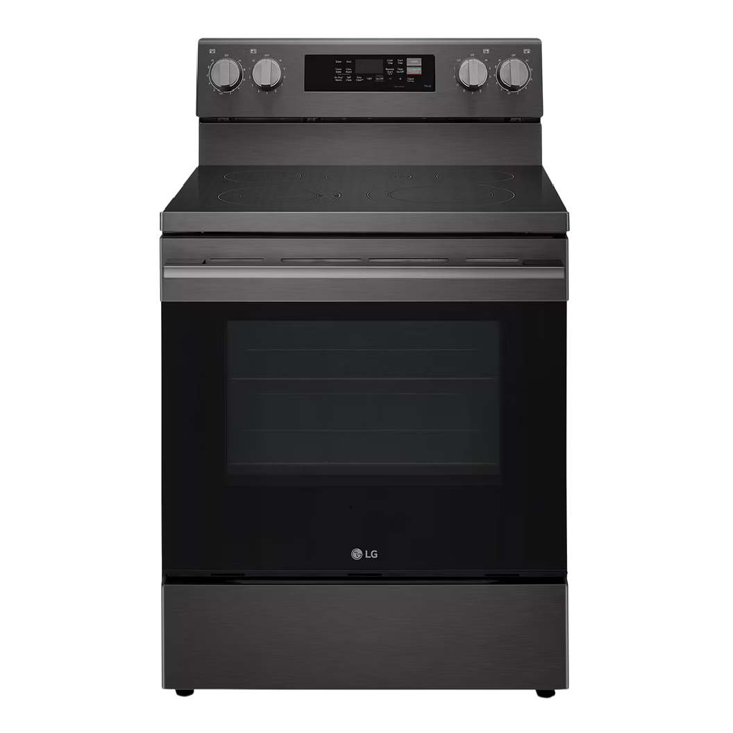 Cuisinière électrique 30 po, 6,3 pi³ Inox noir avec Air Fry et Wi-Fi