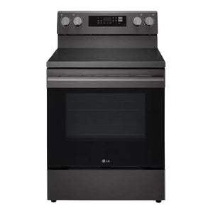 Cuisinière électrique 30 po, 6,3 pi³ Inox noir avec Air Fry et Wi-Fi