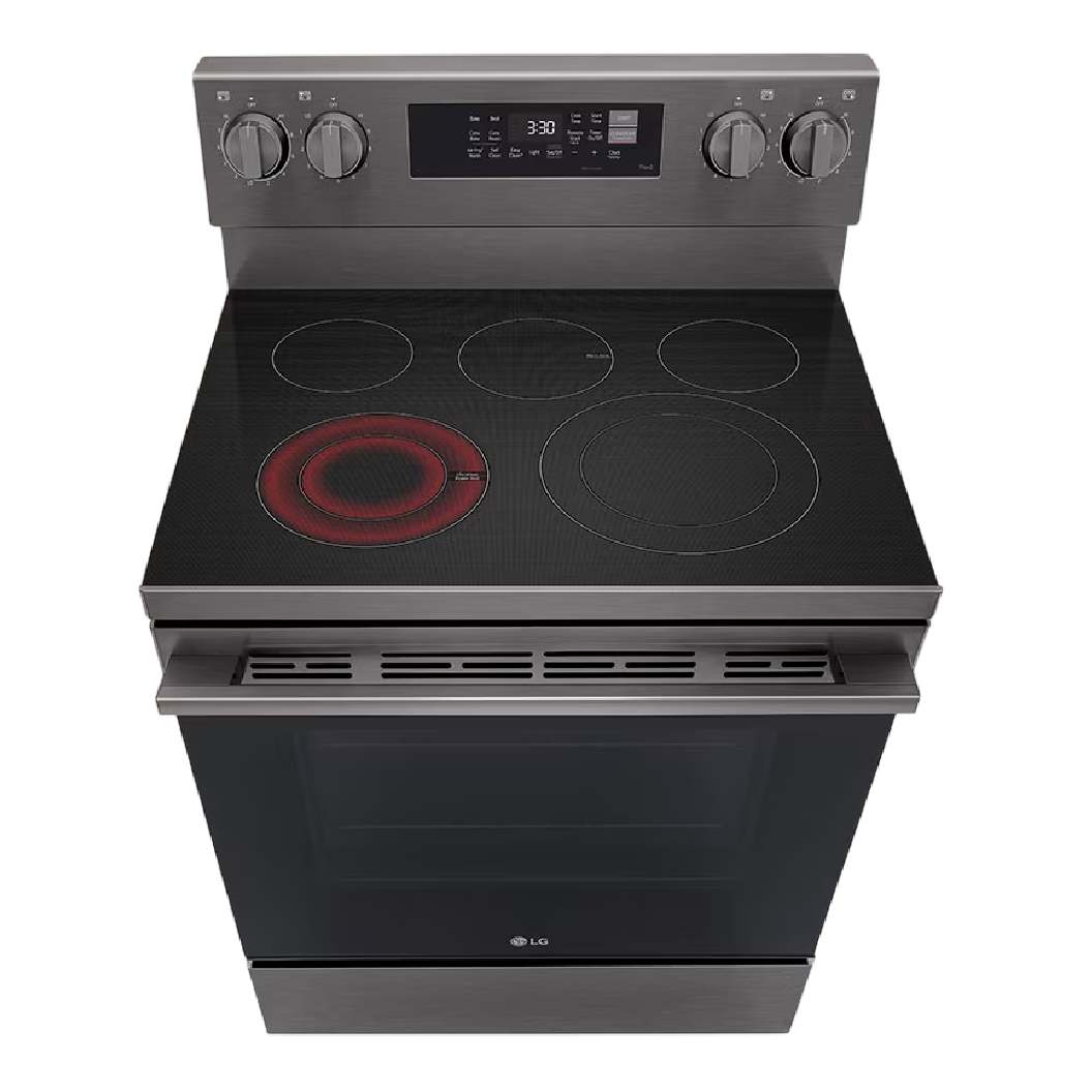Cuisinière électrique 30 po, 6,3 pi³ Inox noir avec Air Fry et Wi-Fi