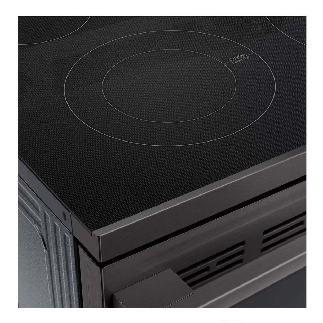 Cuisinière électrique 30 po, 6,3 pi³ Inox noir avec Air Fry et Wi-Fi