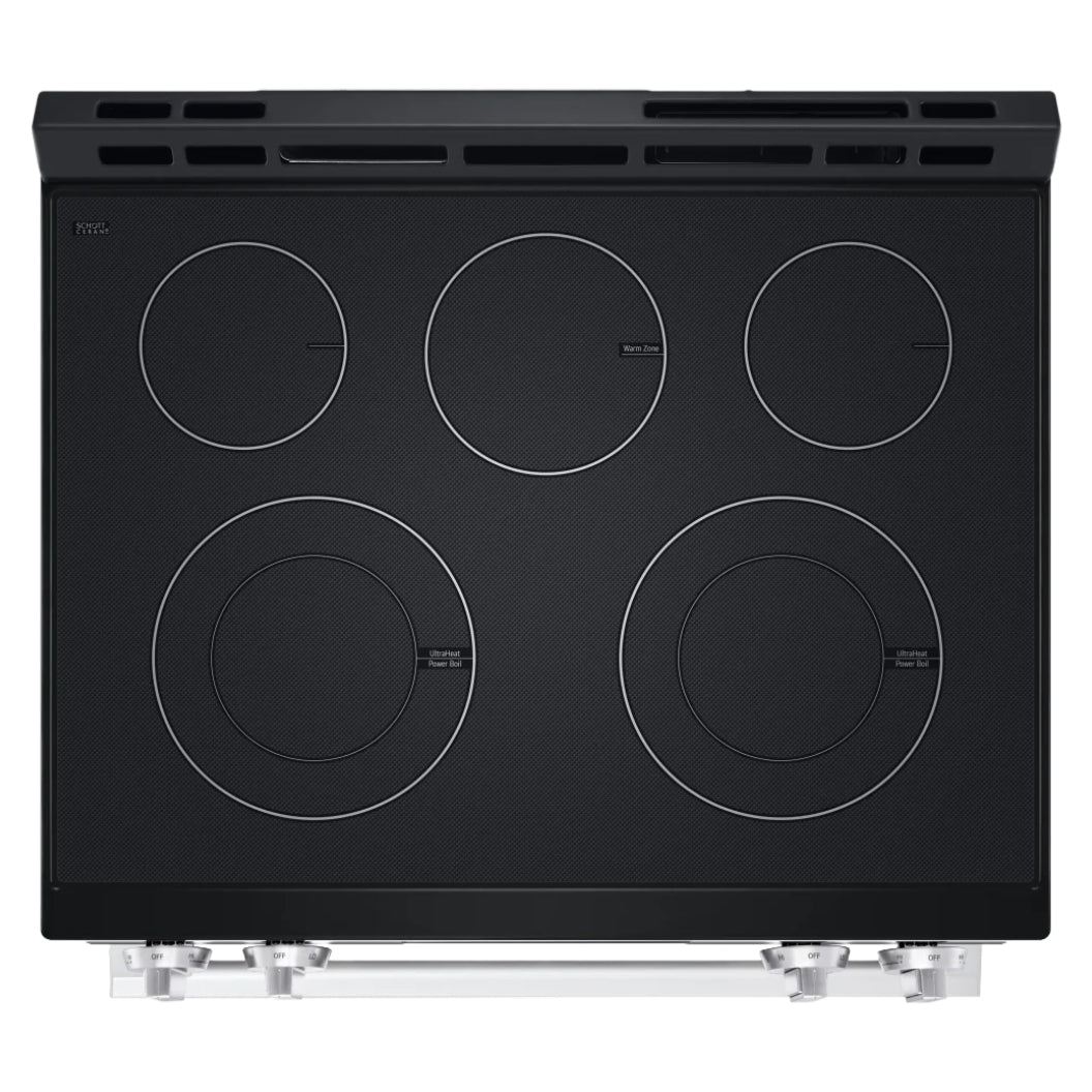Cuisinière électrique encastrable 30 po, 6,3 pi³ Inox avec Éléments UltraHeat™ et fenêtre WideView™