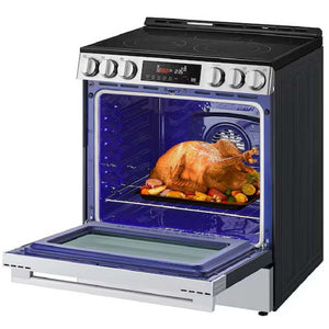 Cuisinière électrique 30 po, 6,3 pi³ Inox avec Air Fry