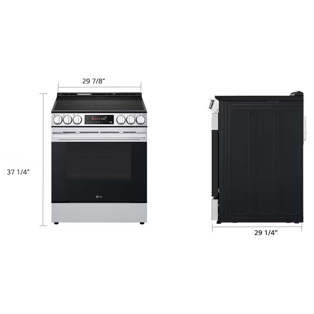 Cuisinière électrique 30 po, 6,3 pi³ Inox avec Air Fry