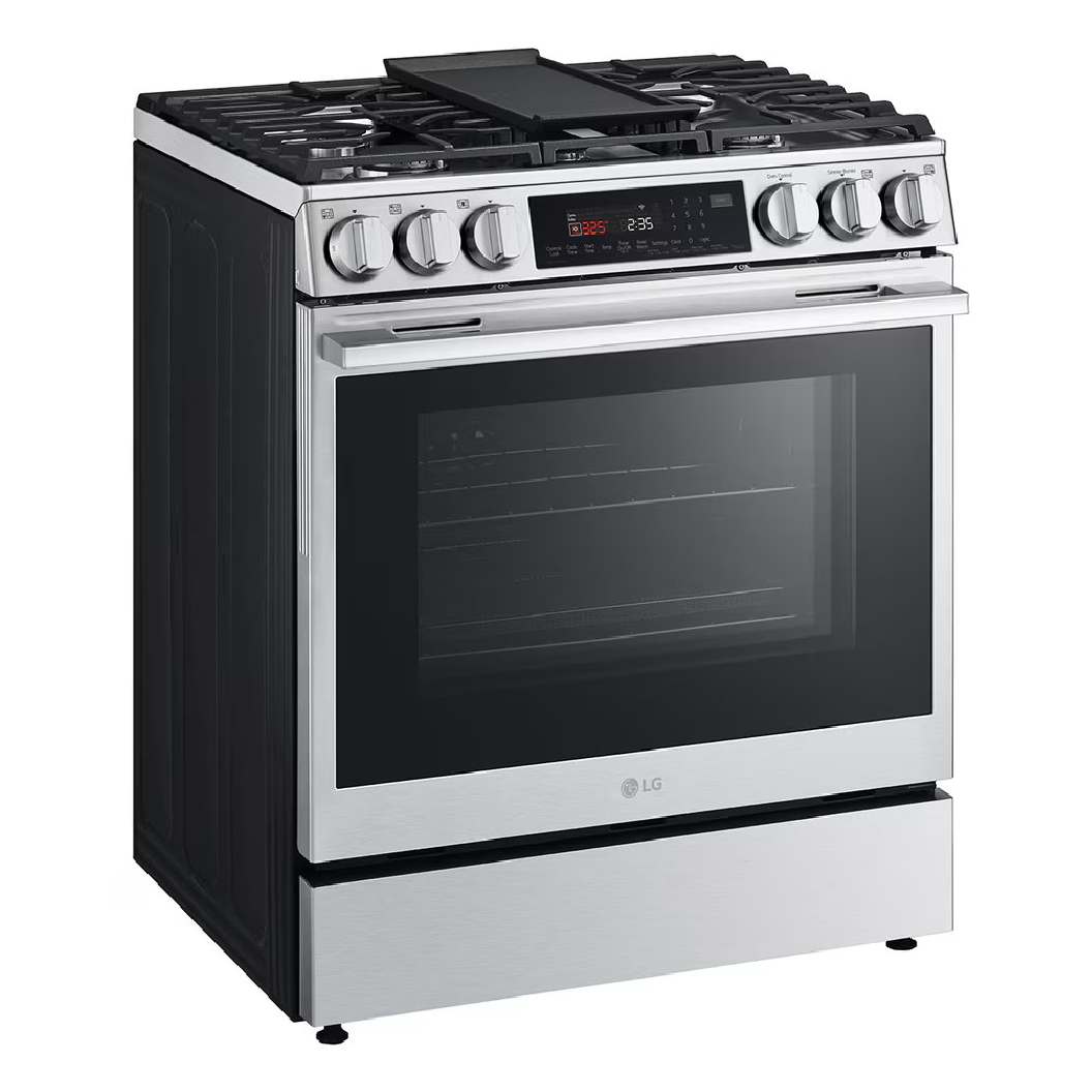 Cuisinière au gaz 30 po, 6,3 pi³ Inox avec Brûleur UltraHeat™, Convection ProBake® et Air Fry