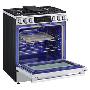 Cuisinière au gaz 30 po, 6,3 pi³ Inox avec Brûleur UltraHeat™, Convection ProBake® et Air Fry