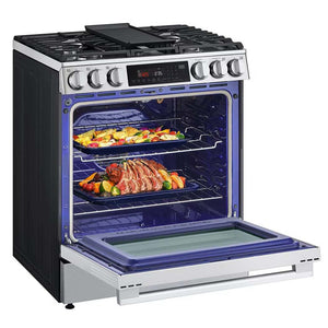 Cuisinière au gaz 30 po, 6,3 pi³ Inox avec Brûleur UltraHeat™, Convection ProBake® et Air Fry