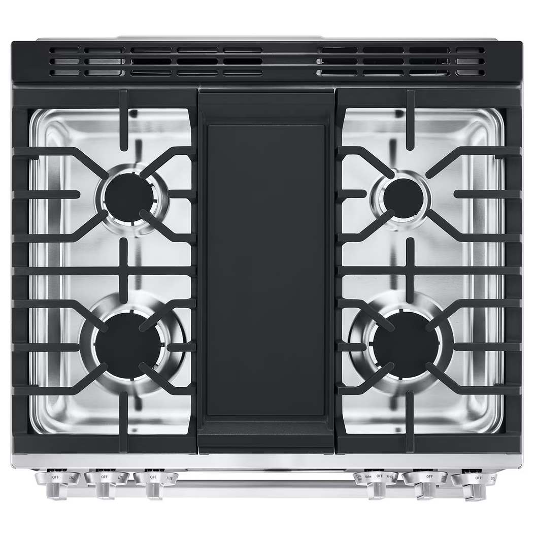 Cuisinière au gaz 30 po, 6,3 pi³ Inox avec Brûleur UltraHeat™, Convection ProBake® et Air Fry