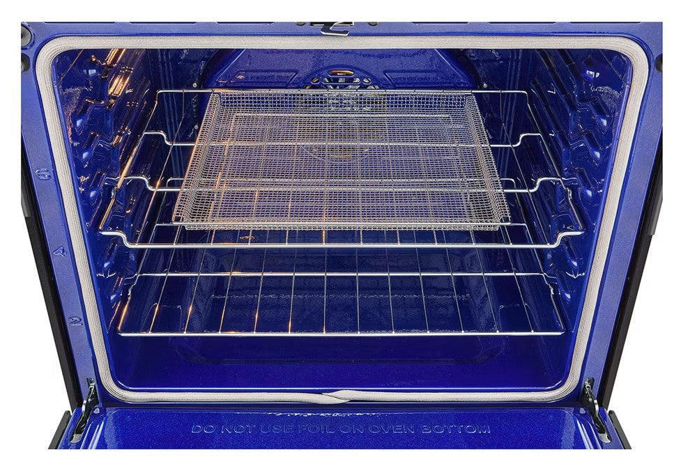 Cuisinière au gaz 30 po, 6,3 pi³ Inox noir avec Convection ProBake® et Air Fry