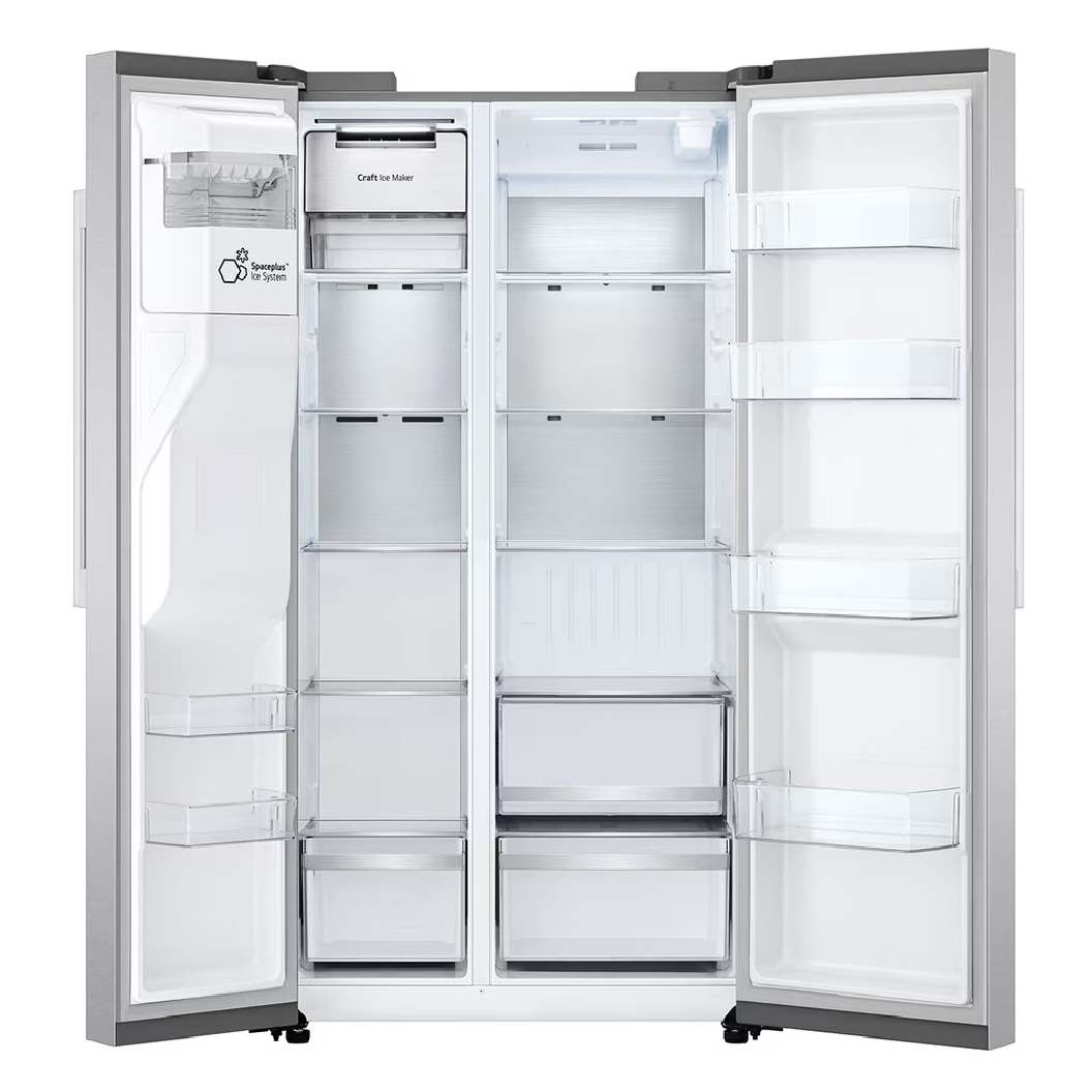 Réfrigérateur côte à côte 36 po, 27 pi³ Inox avec Wi-Fi