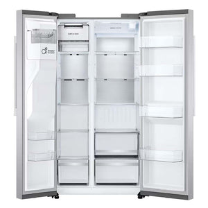 Réfrigérateur côte à côte 36 po, 27 pi³ Inox avec Wi-Fi