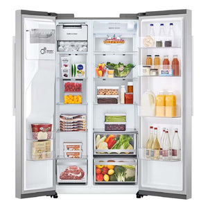 Réfrigérateur côte à côte 36 po, 27 pi³ Inox avec Wi-Fi